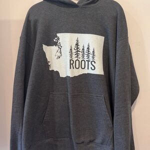 Washington State Port and Company Gray Hoodie with White Graphic